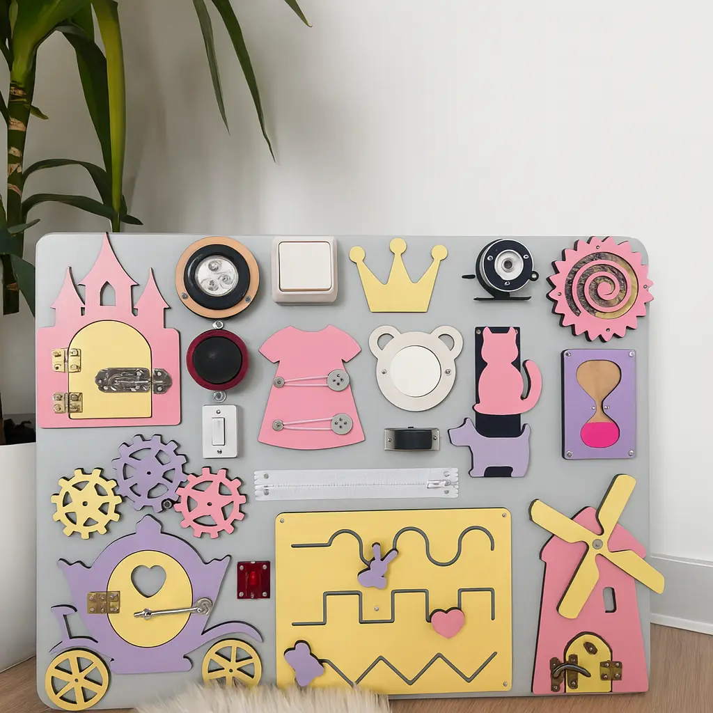 fairy tale kingdom busy board for kids
