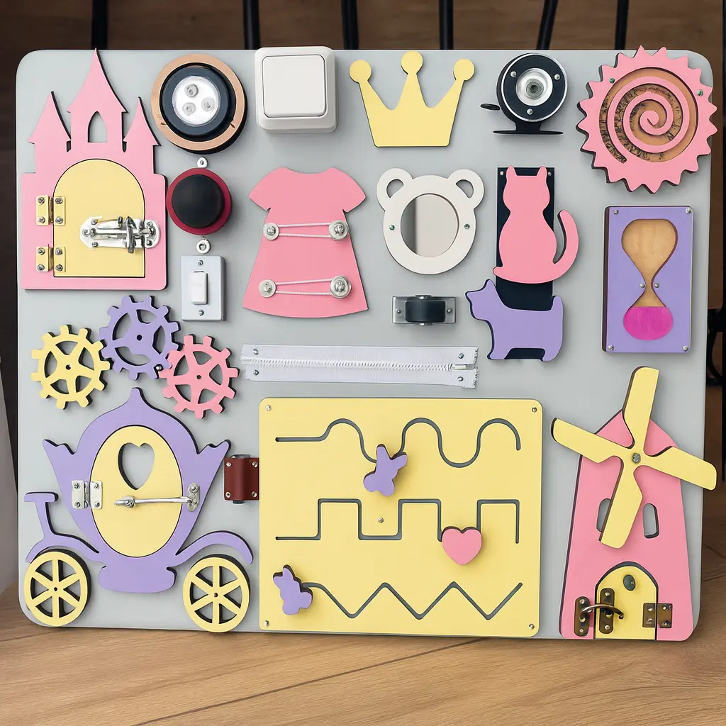 fairy tale kingdom busy board for kids
