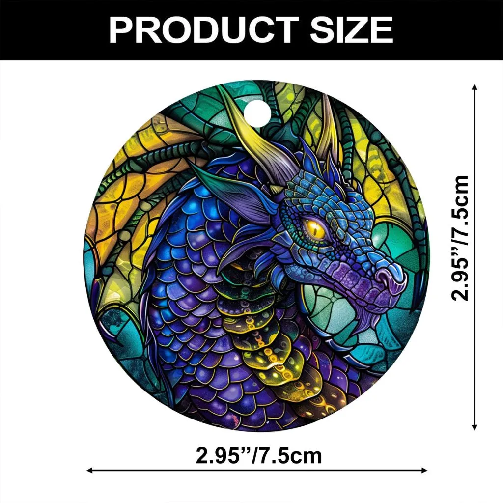 Fire Dragon Ceramic Ornament