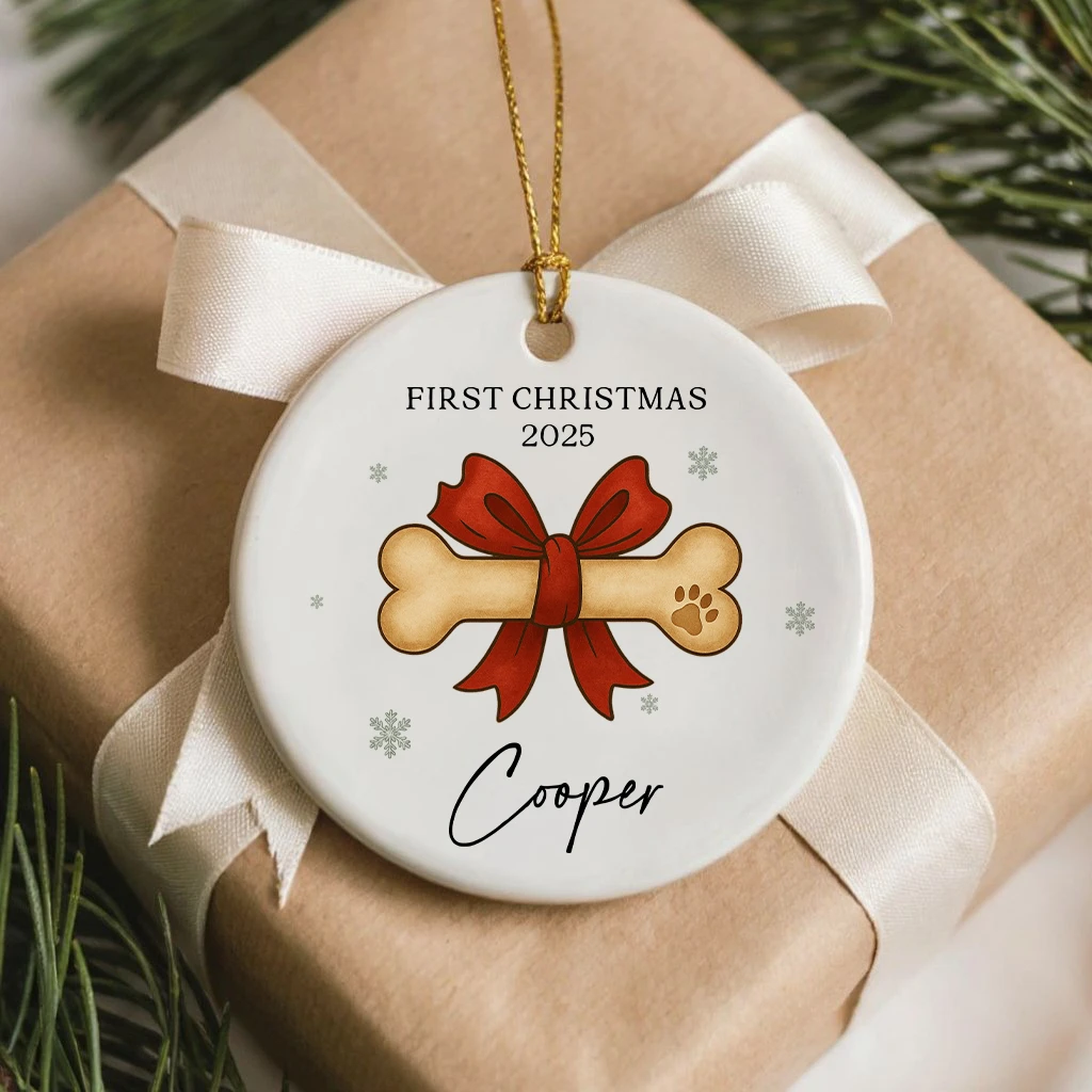 First Christmas Dog Vintage Ornament