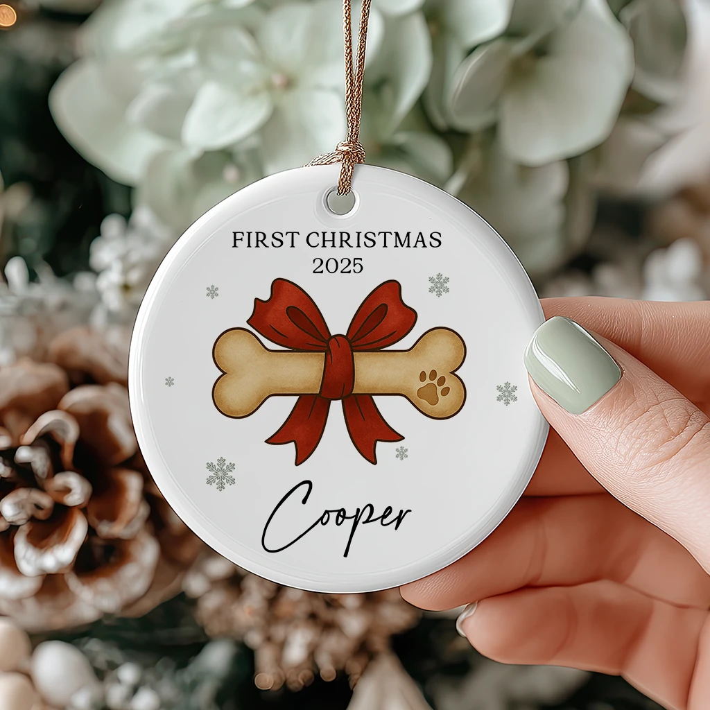 First Christmas Dog Vintage Ornament