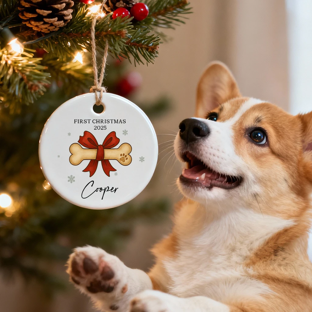 First Christmas Dog Vintage Ornament