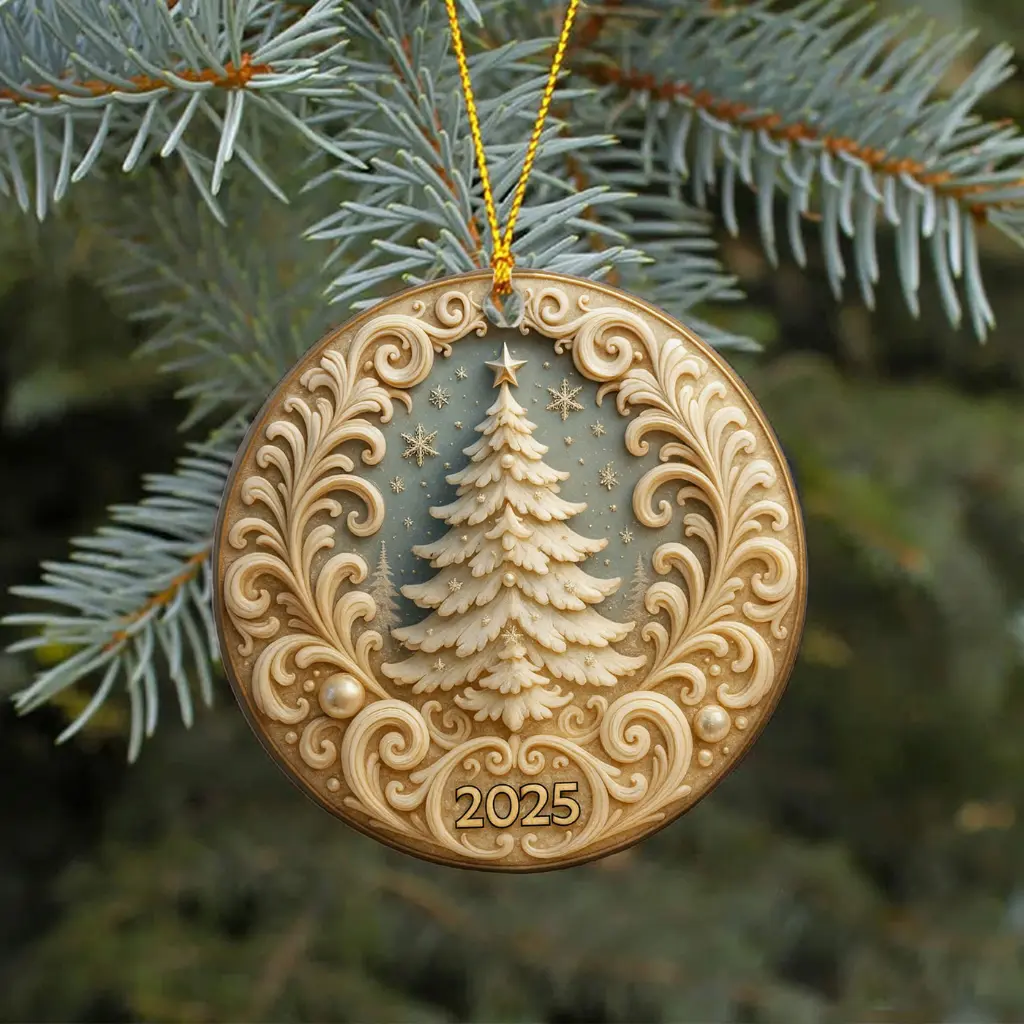 gold christmas ornament