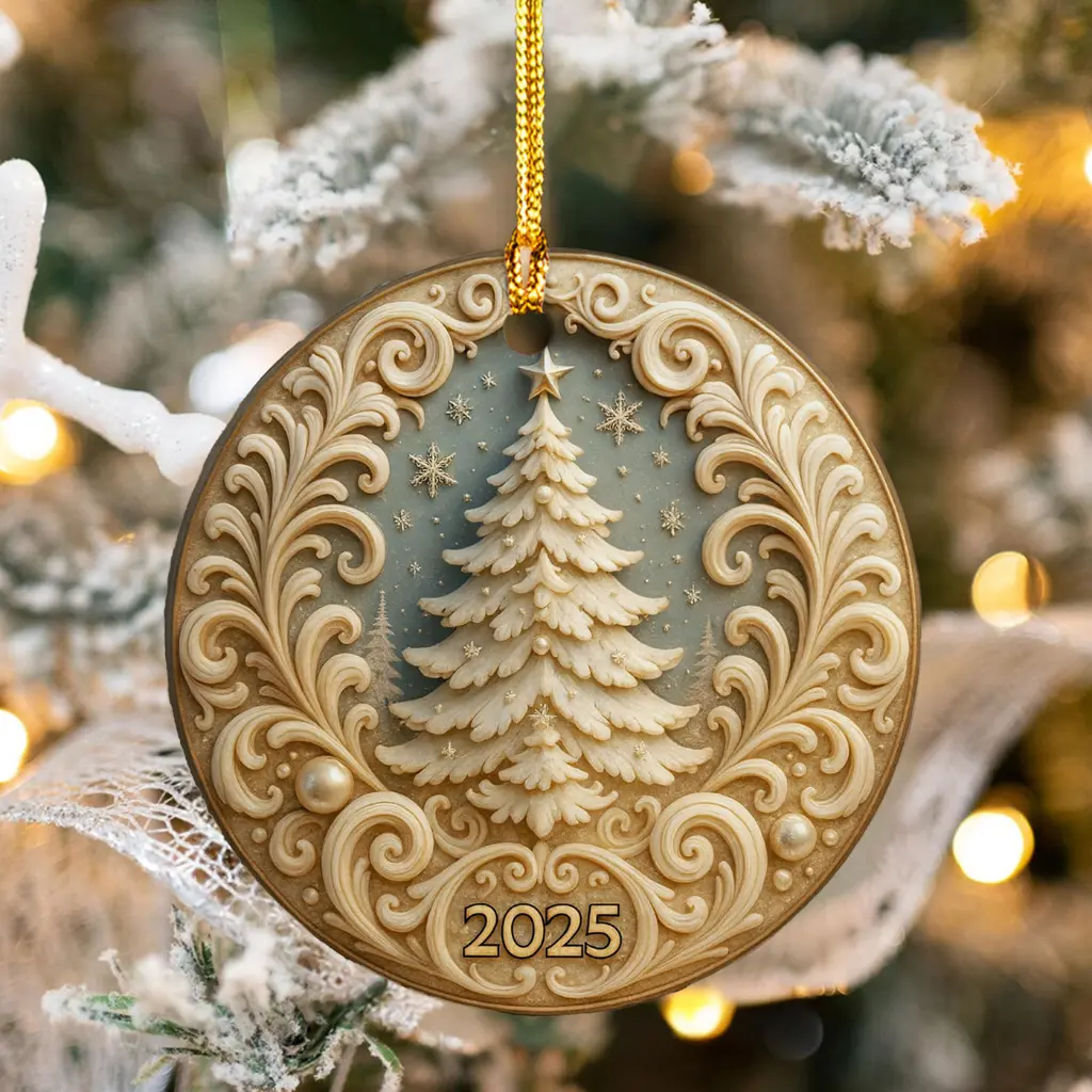 gold christmas ornament