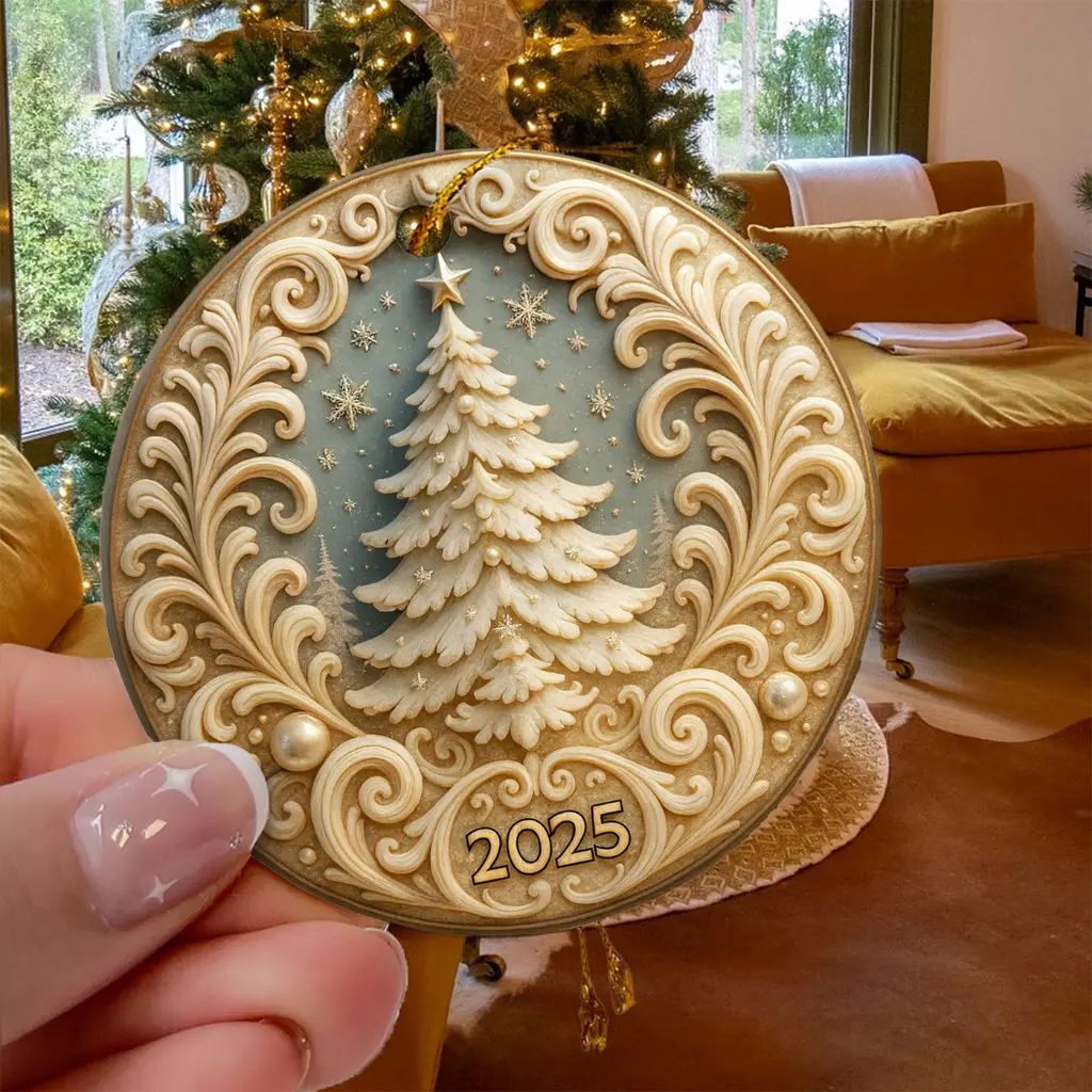 gold christmas ornament
