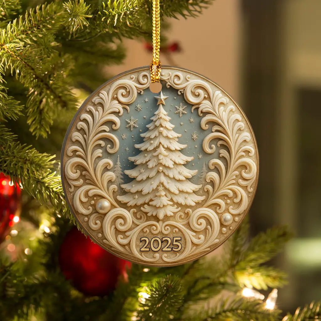 gold christmas ornament