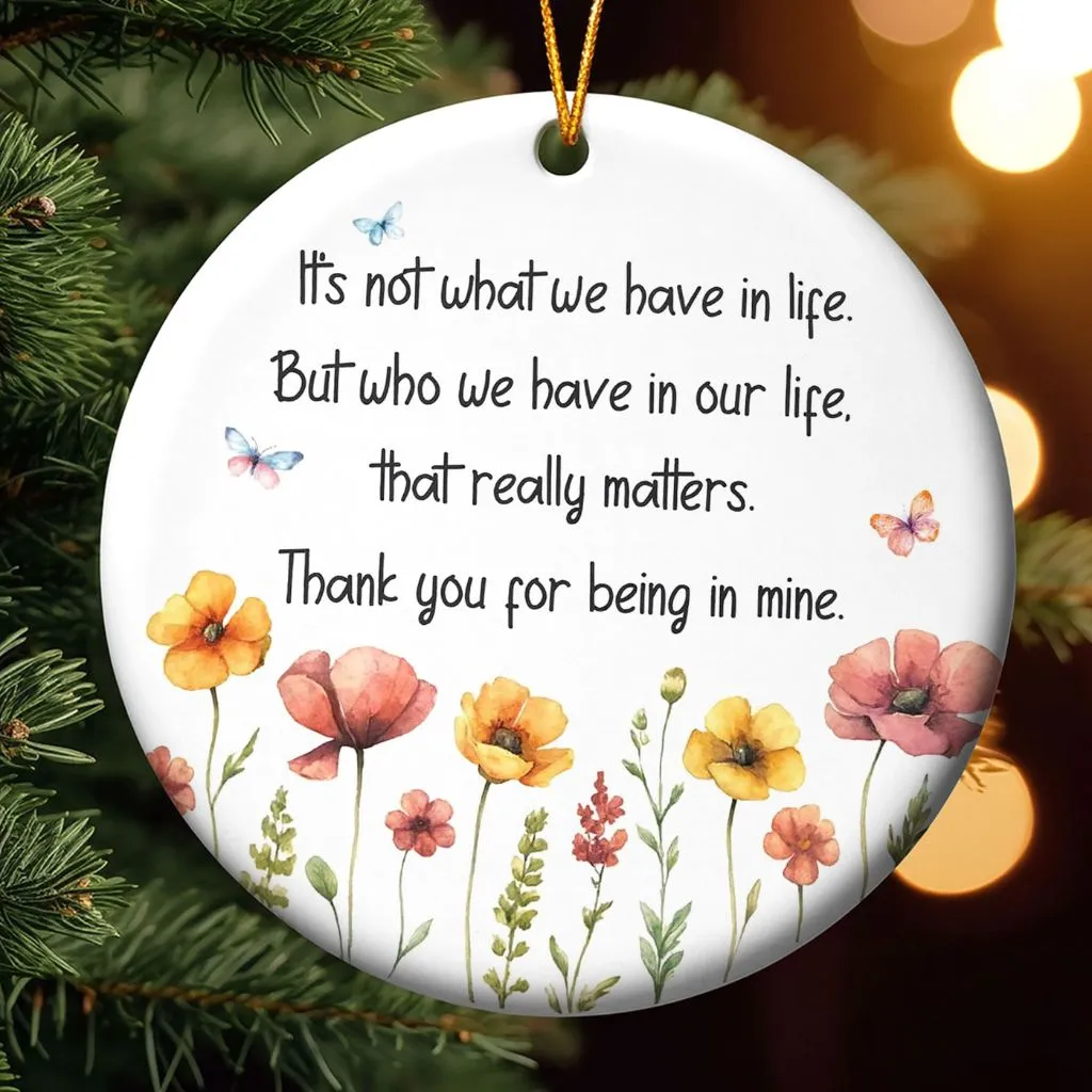 Inspirational Friendship Quote Ornament | Thoughtful Best Friend Keepsake | Meaningful Gift for BFFs
