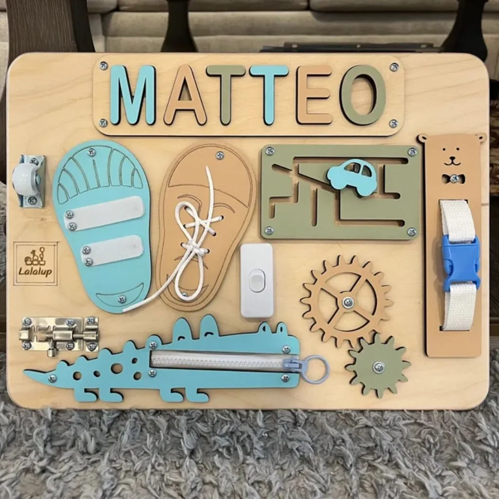 Montessori Name and Number Puzzle Board | Custom Wooden Learning Toy | Toddler Educational Gift