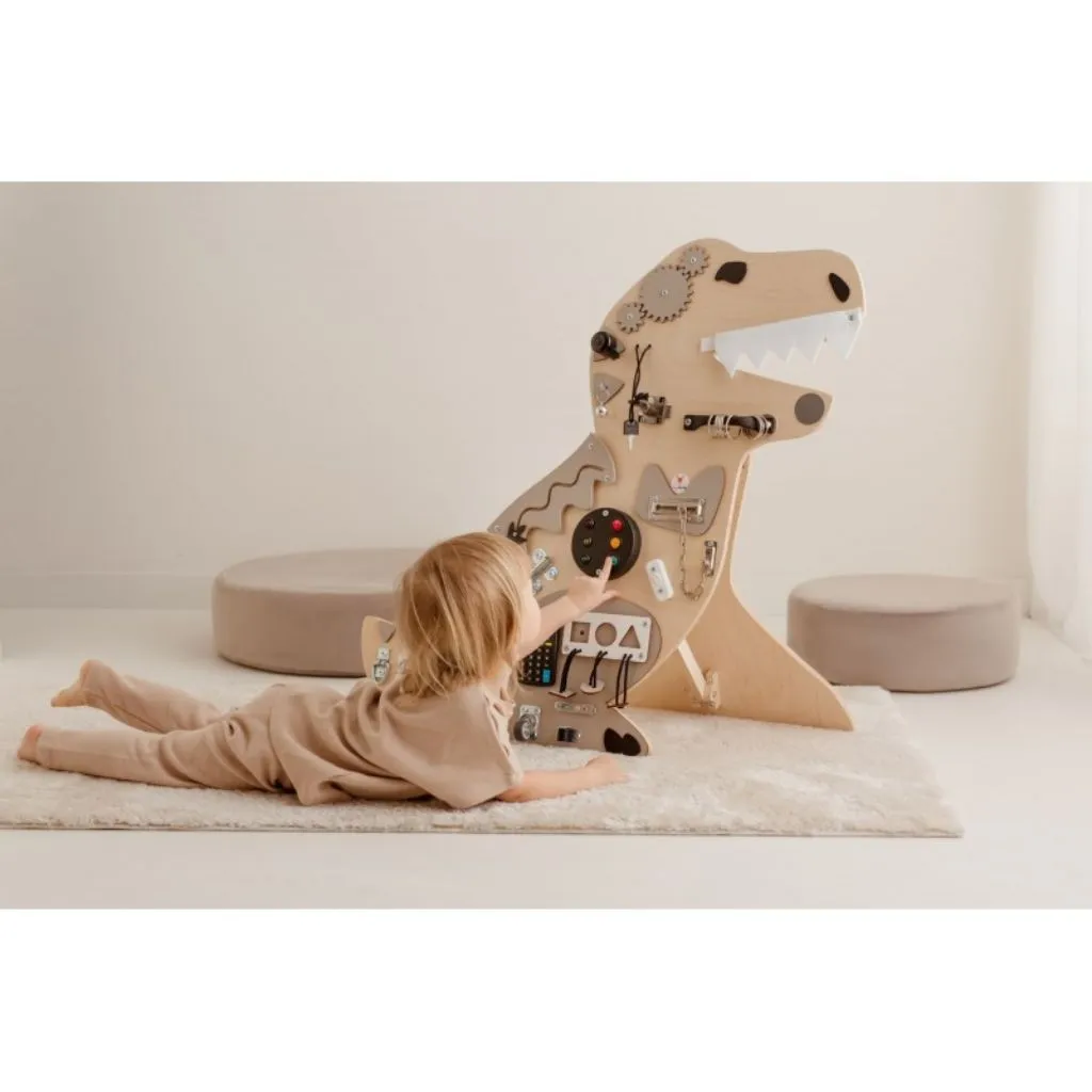 Montessori T-Rex Busy Board