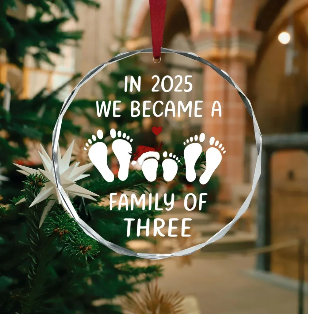 New Family of Three Ornament 2025