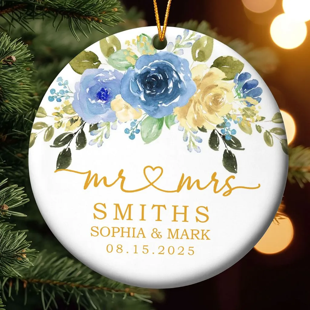Our First Christmas As Mr & Mrs Ornament | Custom Wedding Keepsake | First Christmas Married Decoration