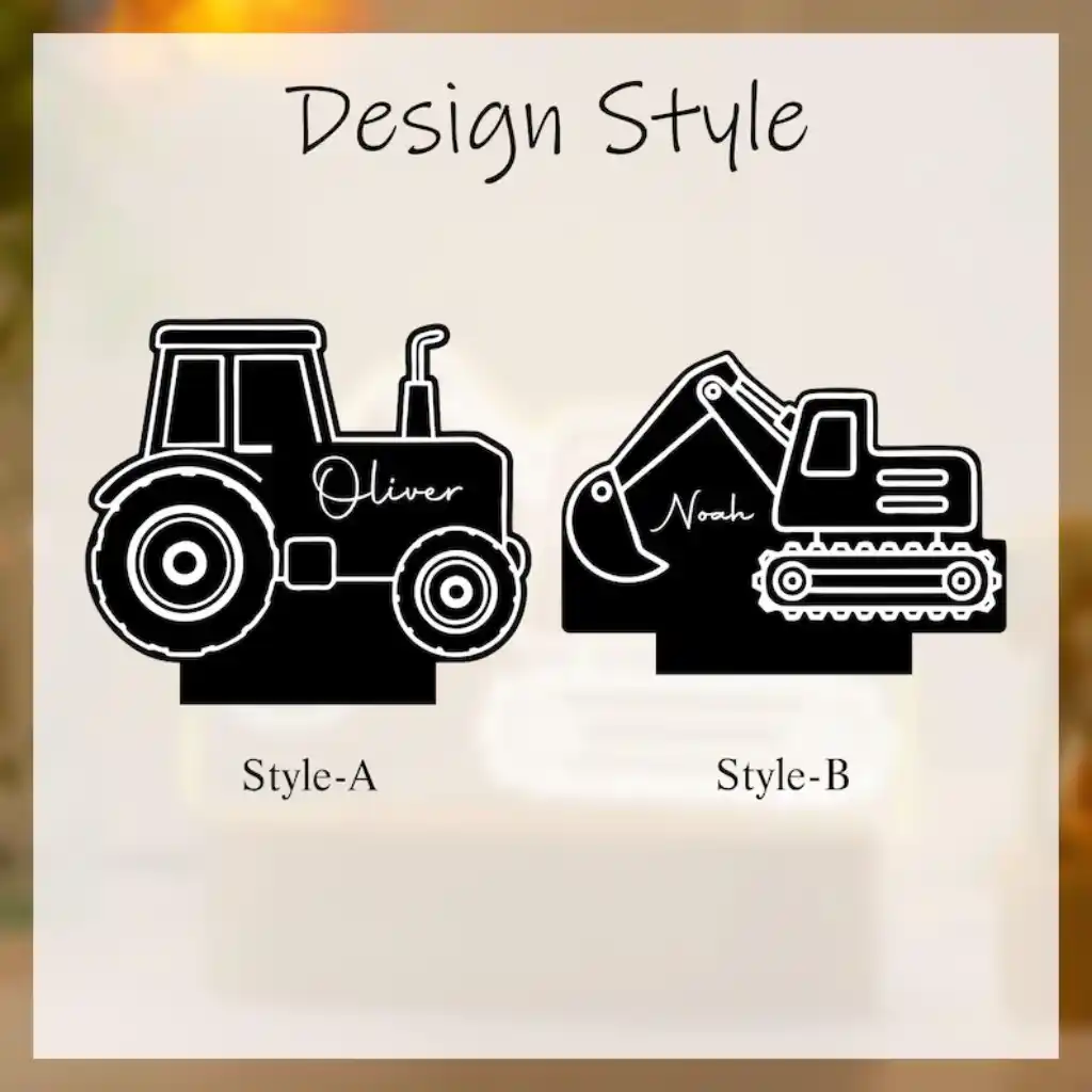 Personalized Tractor Night Light