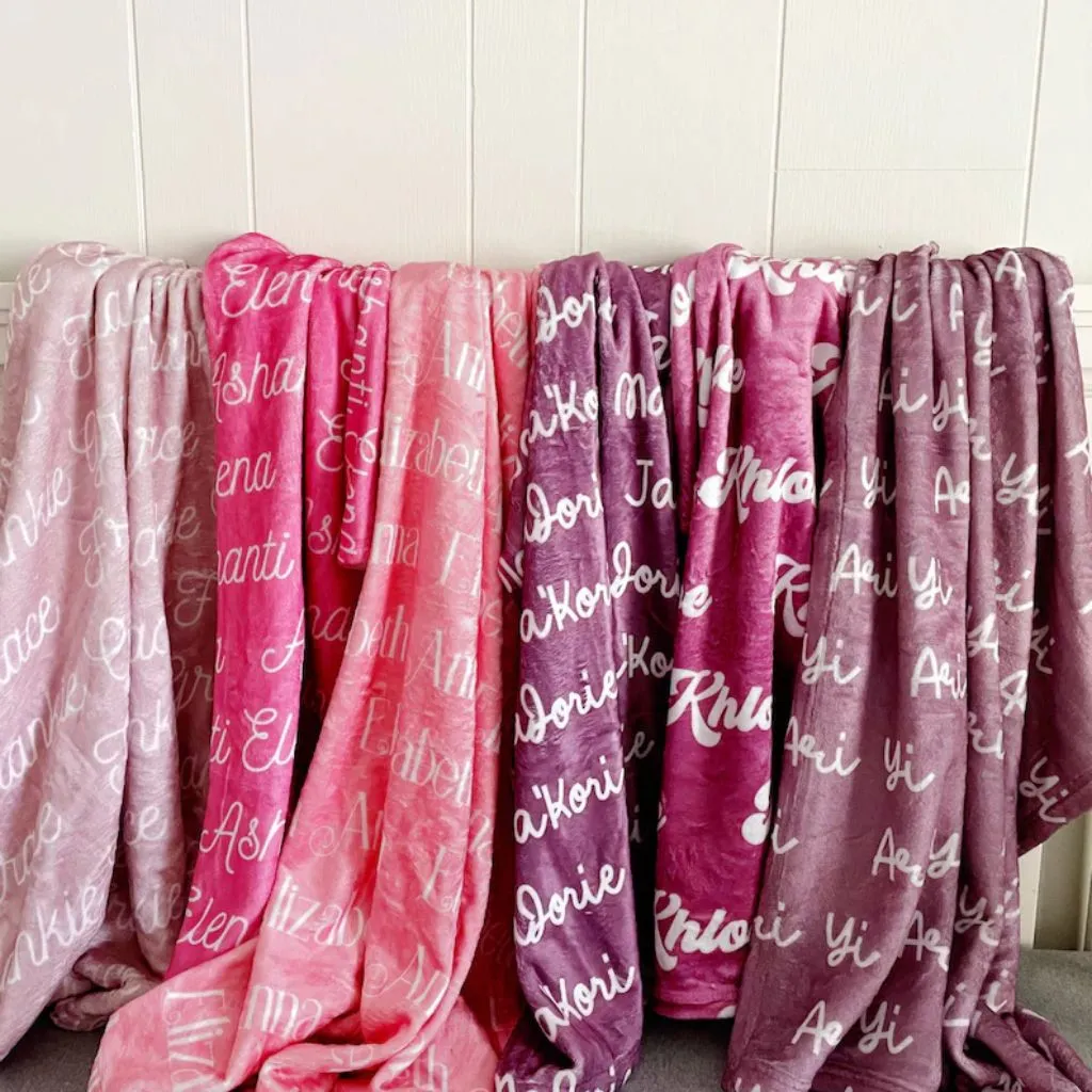 Personalized Baby Name Blanket | Cozy Minky Throw | Perfect Gift for Baby Girls & Boys