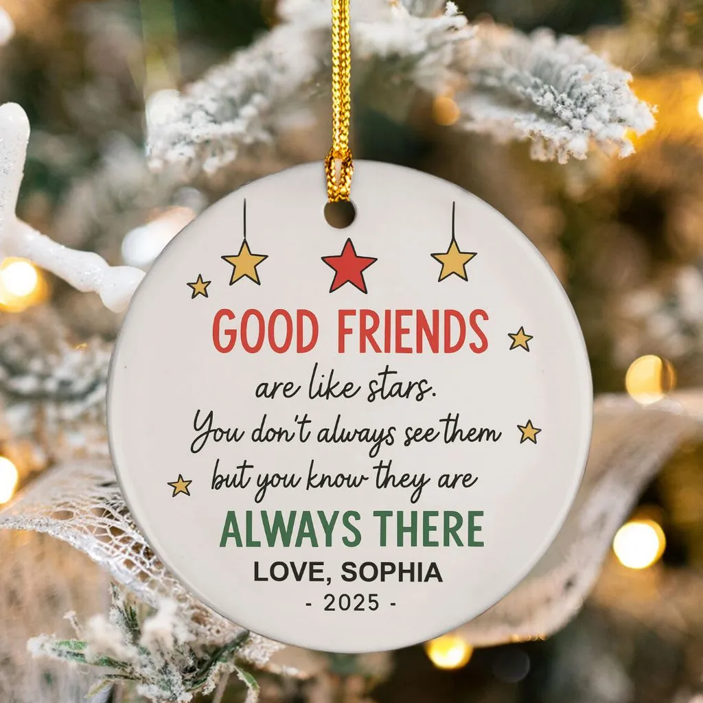 Personalized Best Friends Christmas Ornament