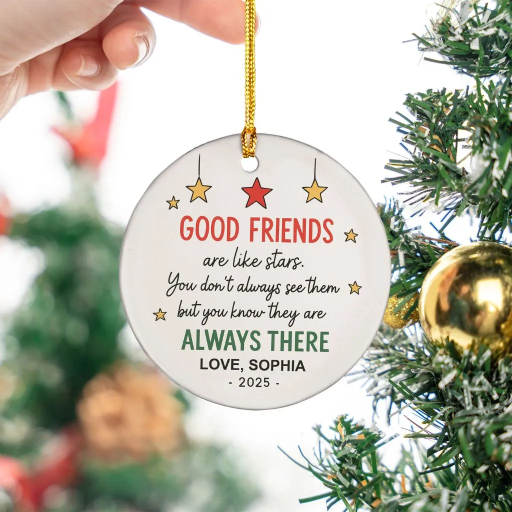 Personalized Best Friends Christmas Ornament