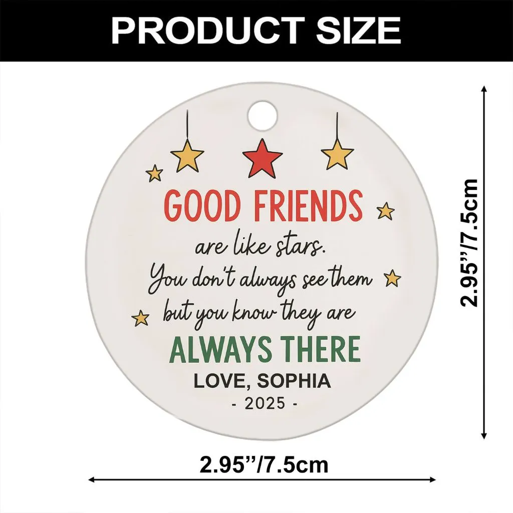 Personalized Best Friends Christmas Ornament
