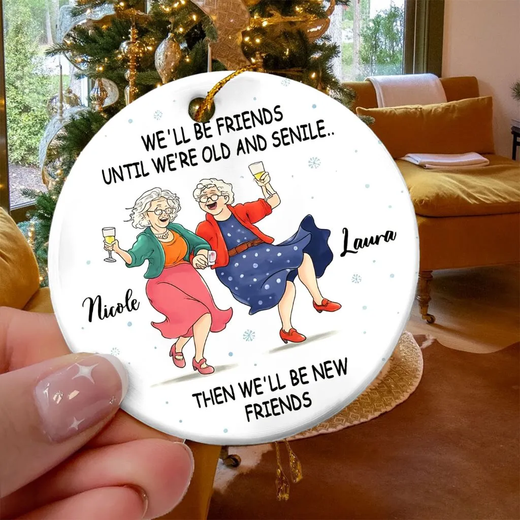 Personalized Besties Christmas Bauble