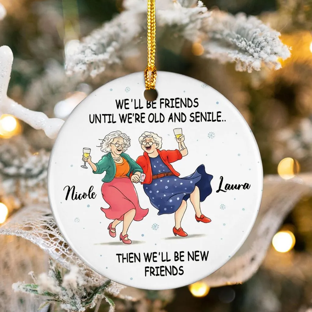 Personalized Besties Christmas Bauble