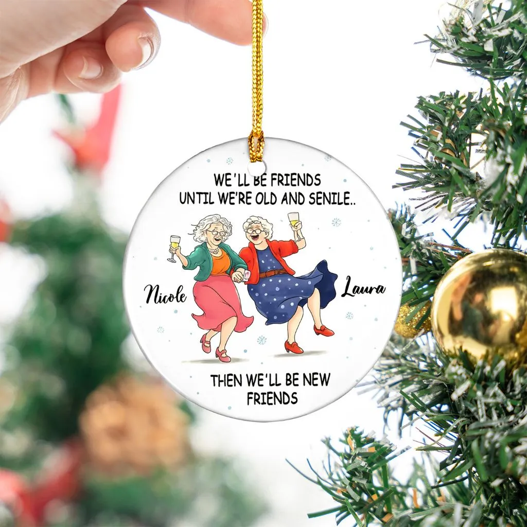 Personalized Besties Christmas Bauble