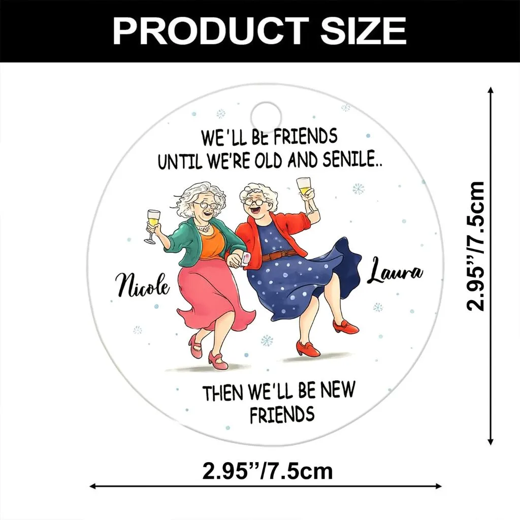 Personalized Besties Christmas Bauble
