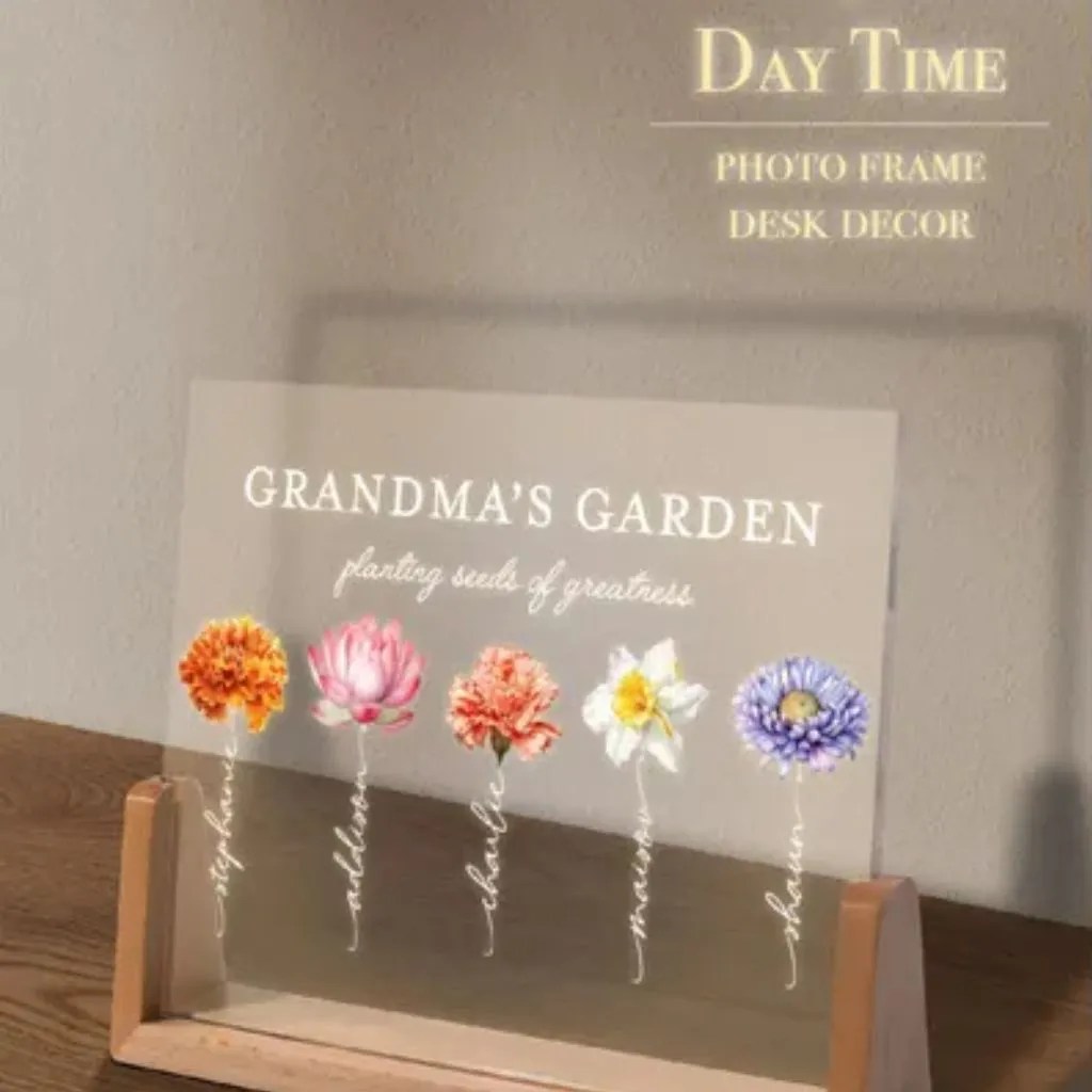 Personalized Birth Flower Night Light