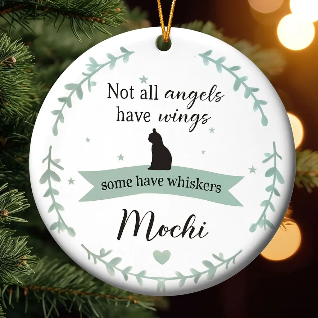 Personalized Cat Memorial Ornament | Custom Pet Loss Keepsake | Sympathy Gift for Cat Lovers