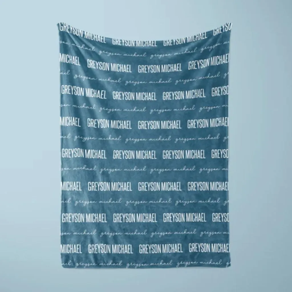 Personalized Name Swaddle Blanket for Kids | Custom Stretchy Wrap | Baby Shower Gift