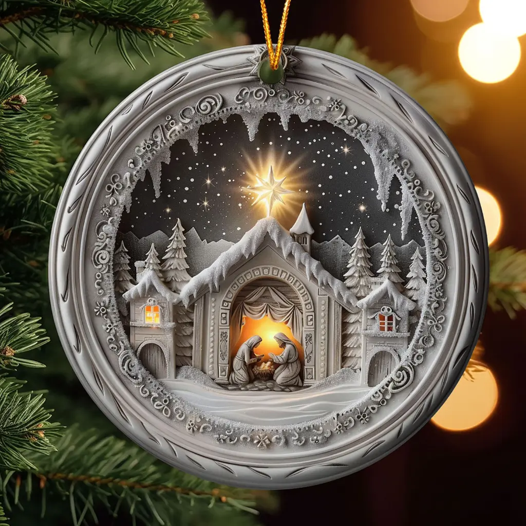 religious nativity ornament