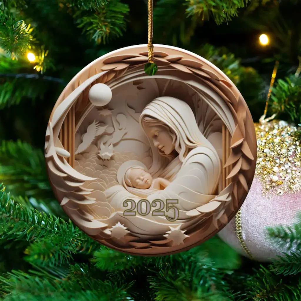 round ceramic heirloom keepsake