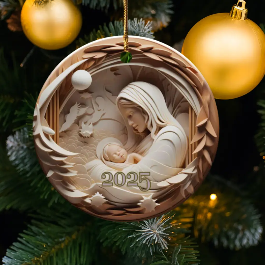 round ceramic heirloom keepsake