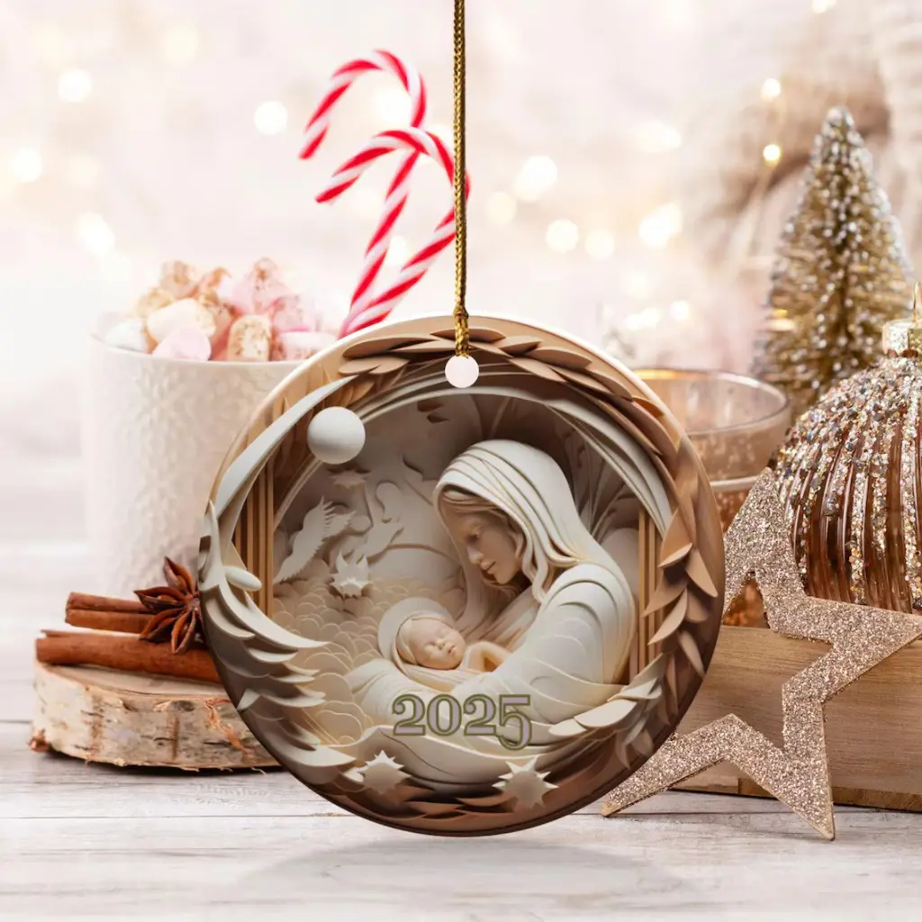round ceramic heirloom keepsake
