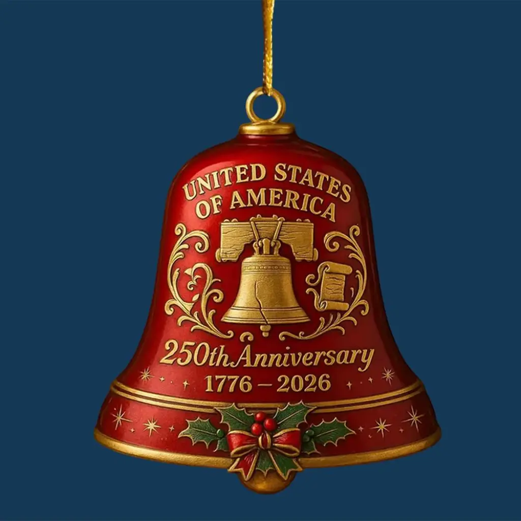 vintage liberty bell christmas ornament
