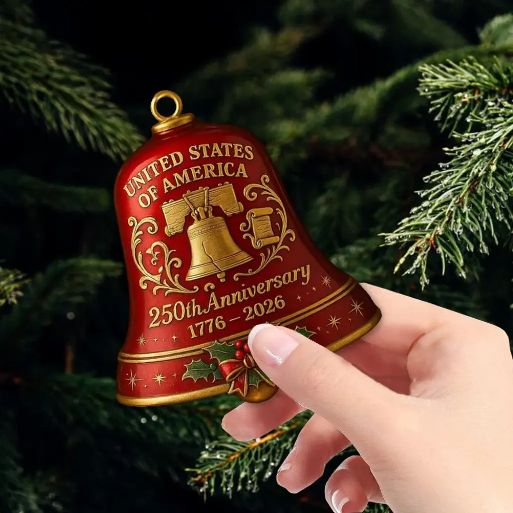 vintage liberty bell christmas ornament