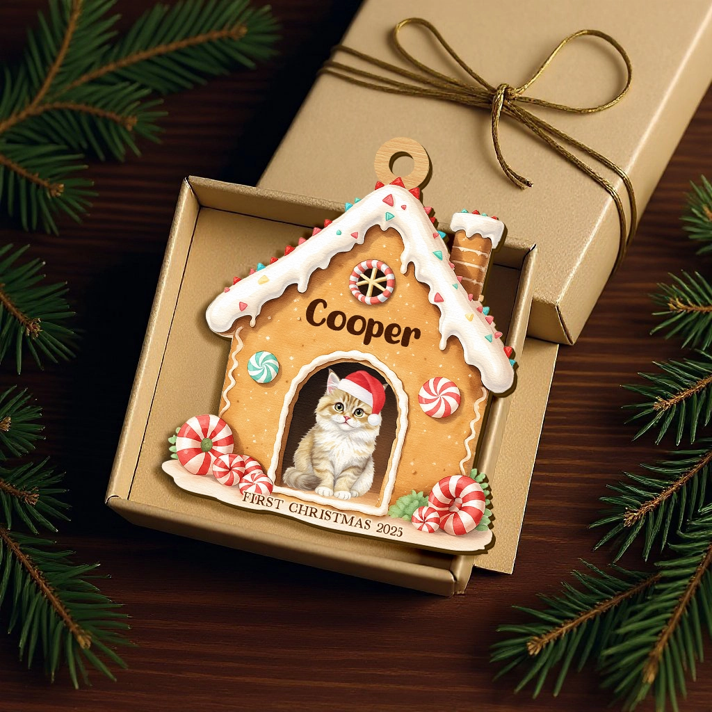 First Christmas Dog Wooden Ornament
