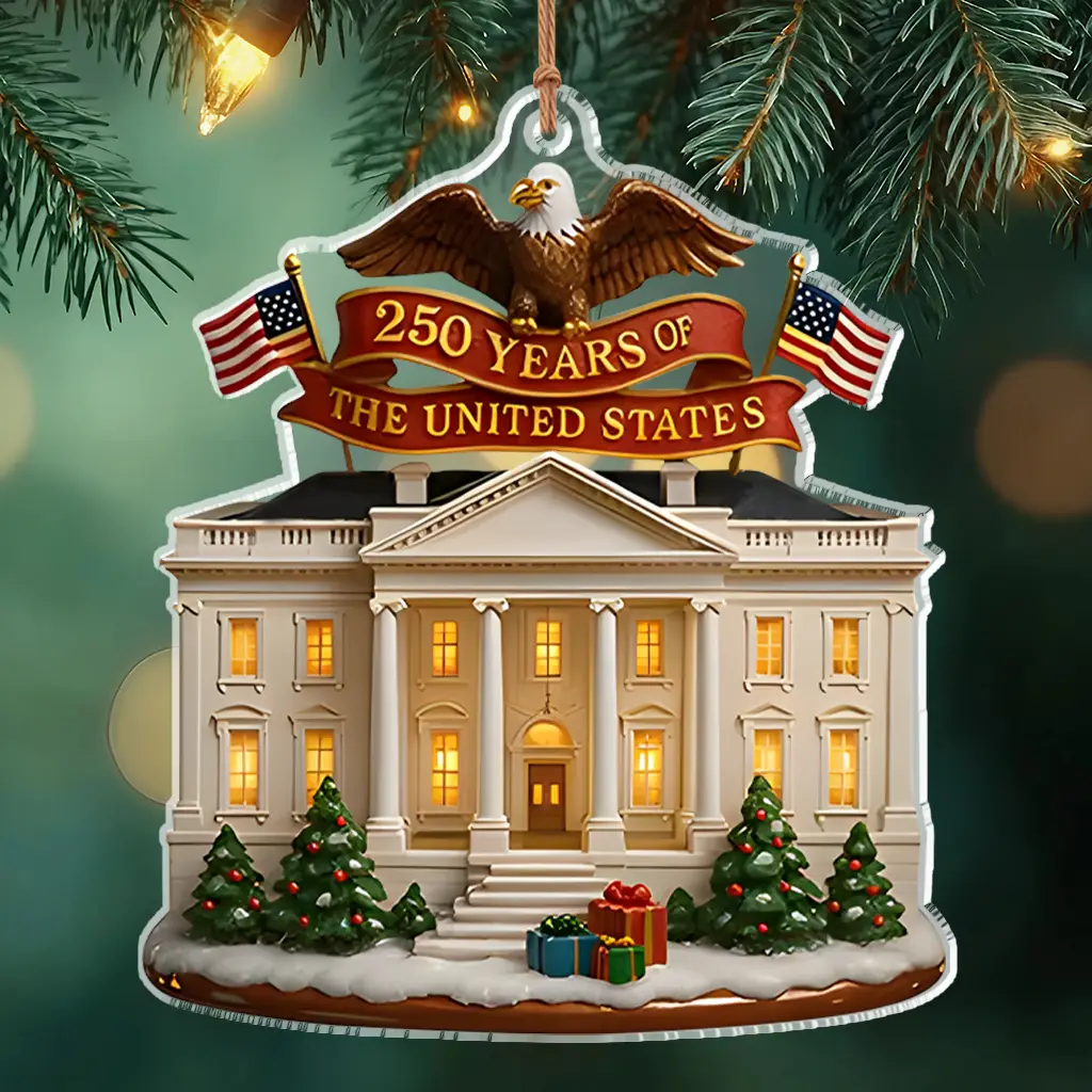 America 250th Anniversary Ornament 2026 | Patriotic Holiday Decoration Gift | Commemorating 250 Years of Unity