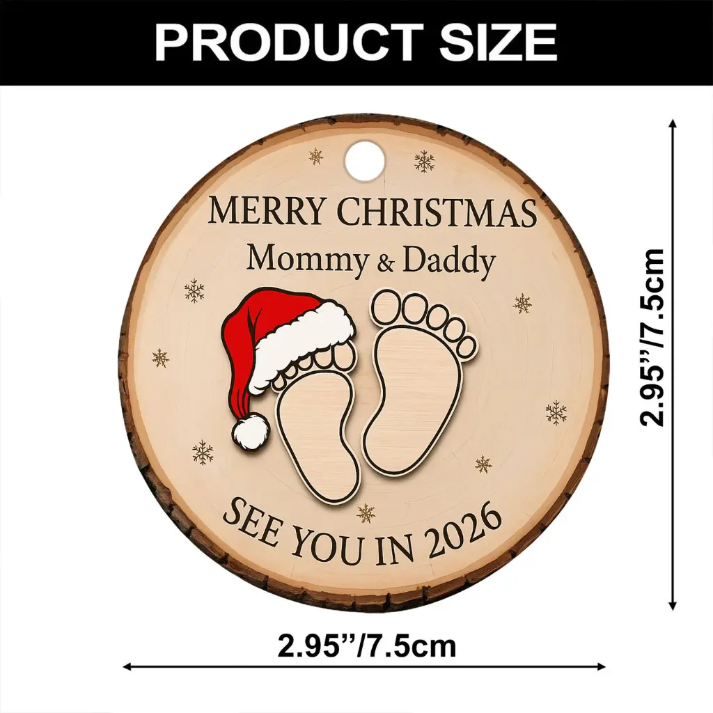 baby feet christmas ornament
