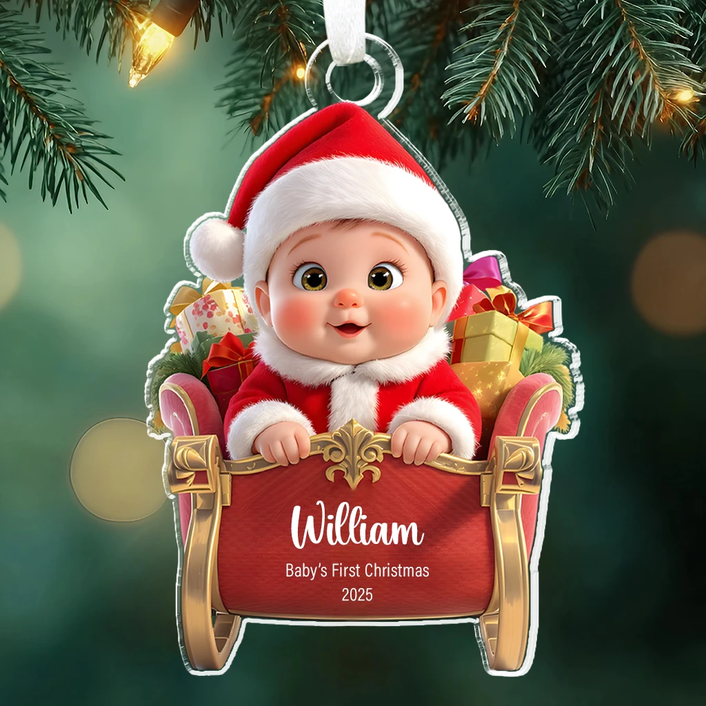 Baby First Christmas Sleigh Ornament