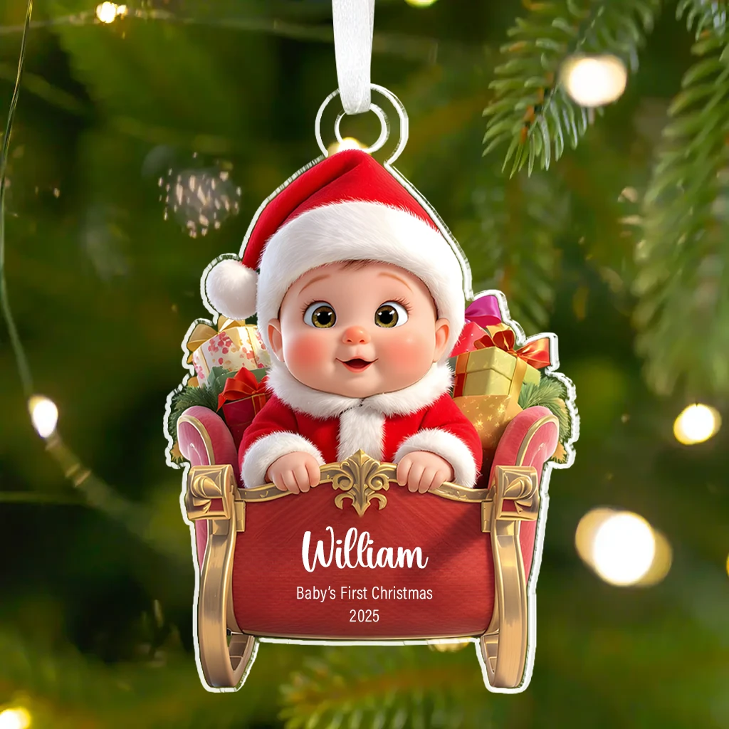 Baby First Christmas Sleigh Ornament