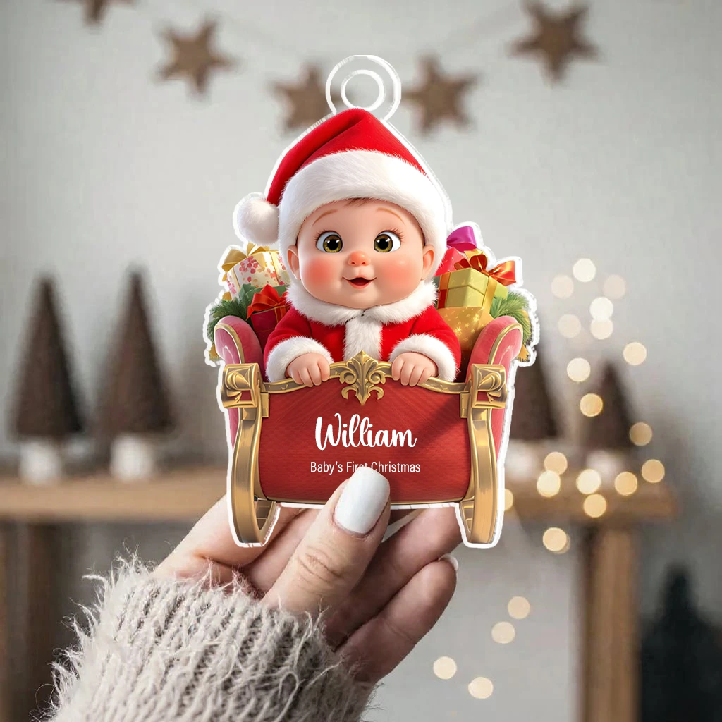 Baby First Christmas Sleigh Ornament