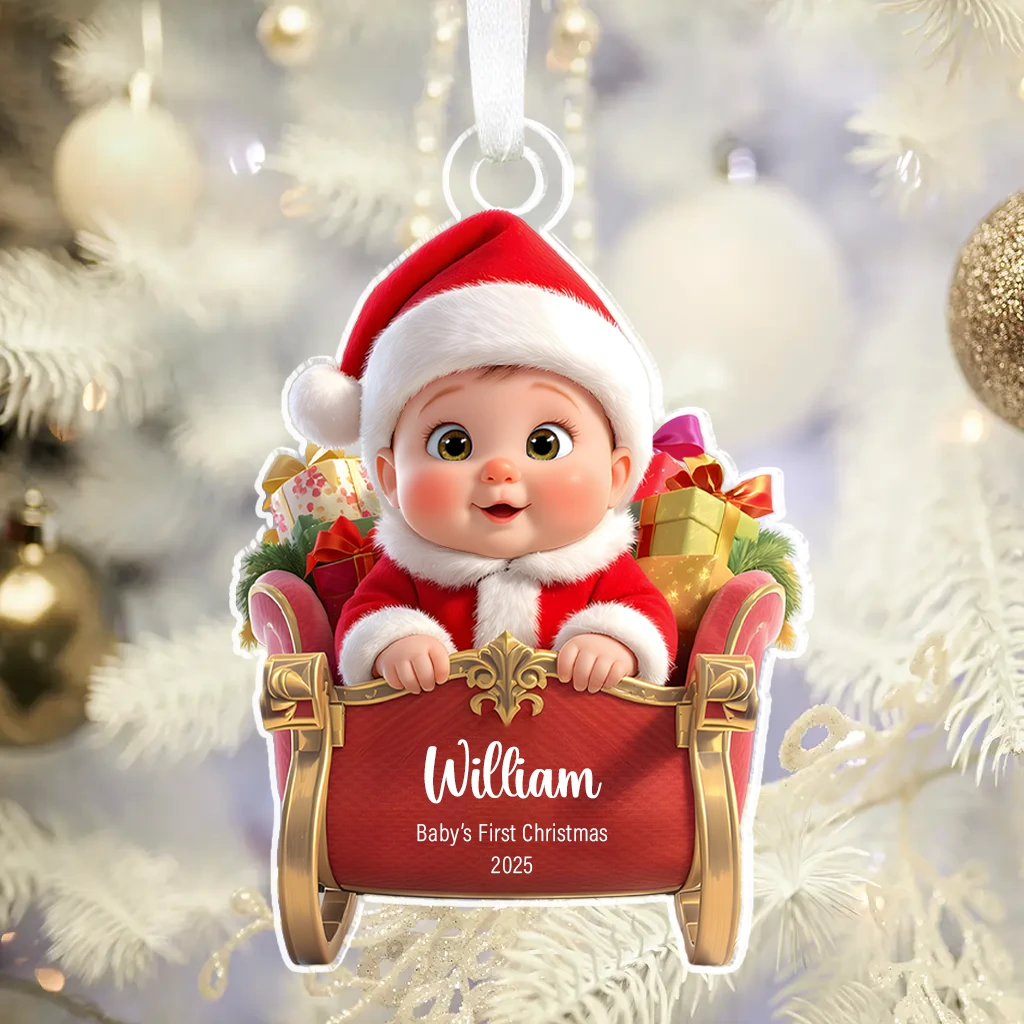 Baby First Christmas Sleigh Ornament