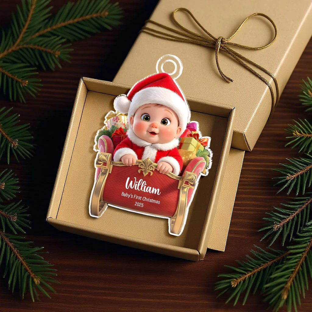 Baby First Christmas Sleigh Ornament