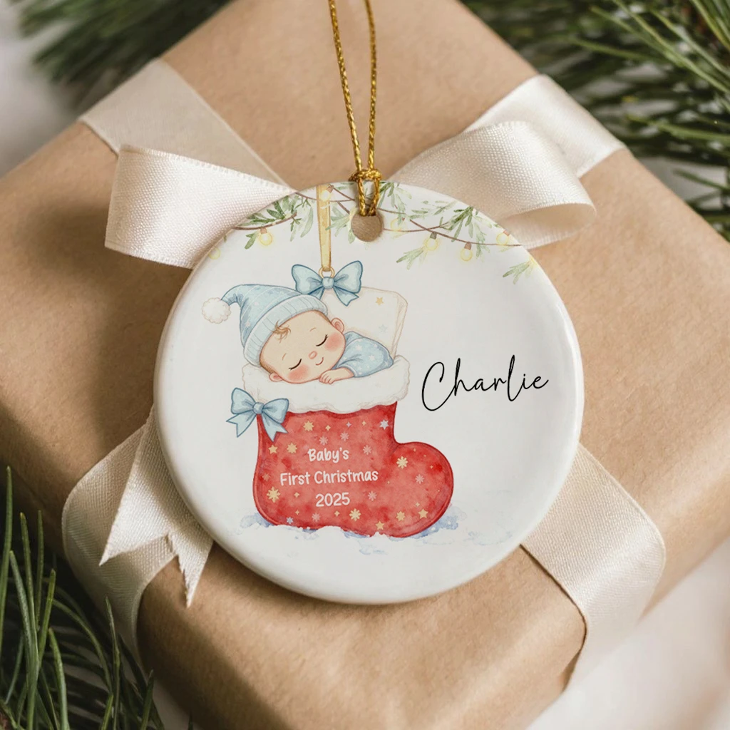 Baby First Christmas Stocking Ornament