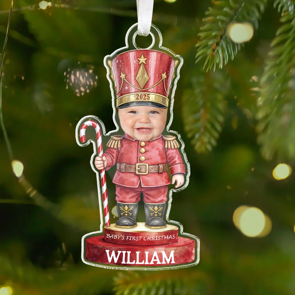 Baby First Christmas Tin Soldier Ornament