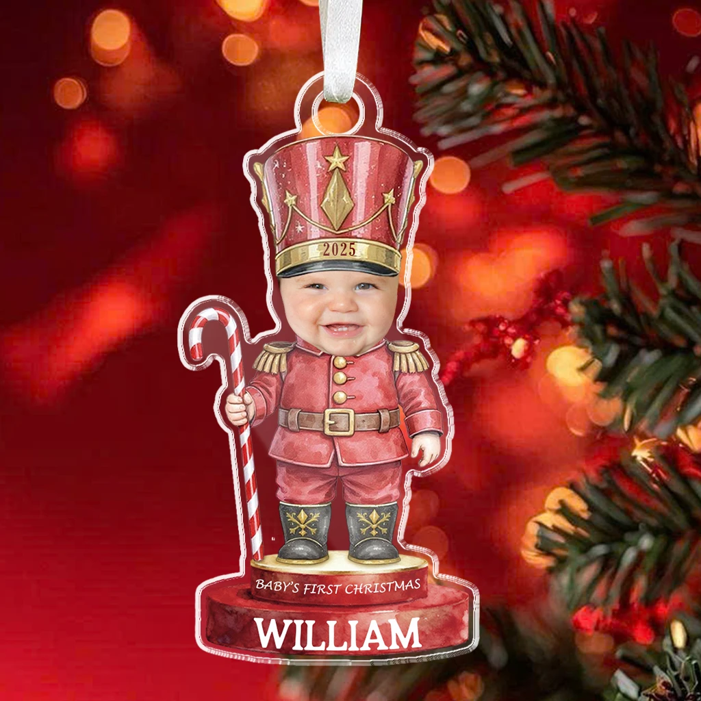 Baby First Christmas Tin Soldier Ornament