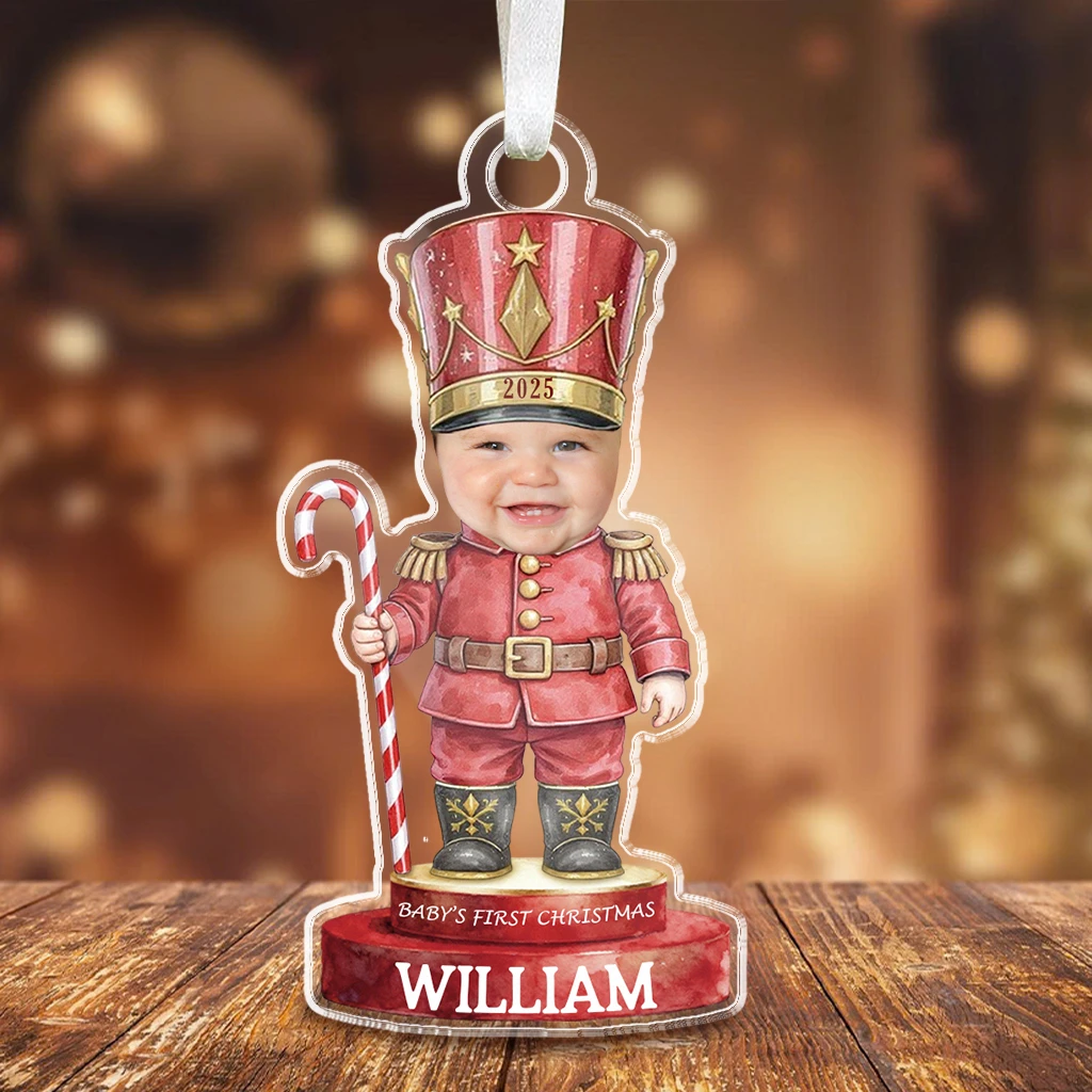 Baby First Christmas Tin Soldier Ornament
