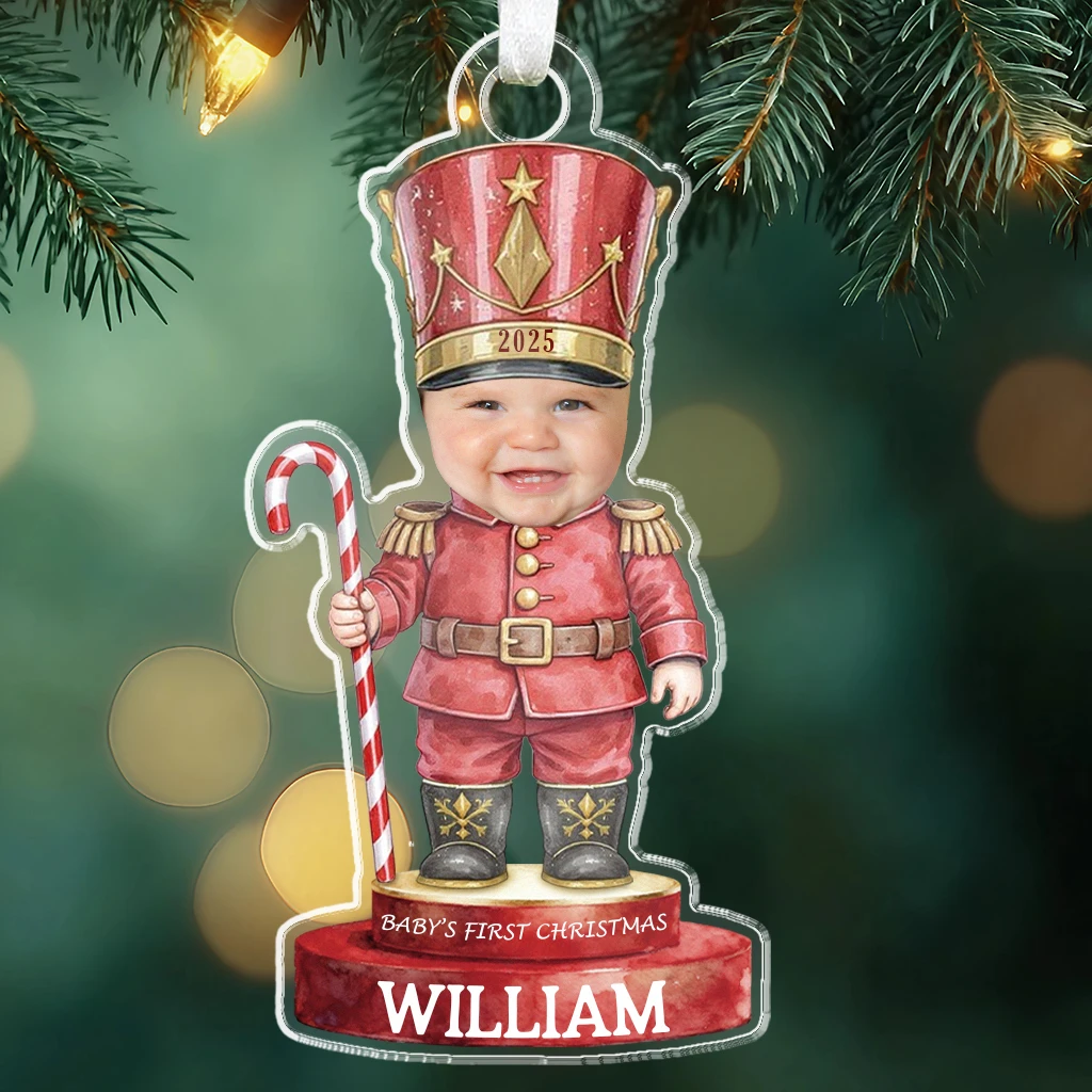 Baby First Christmas Tin Soldier Ornament