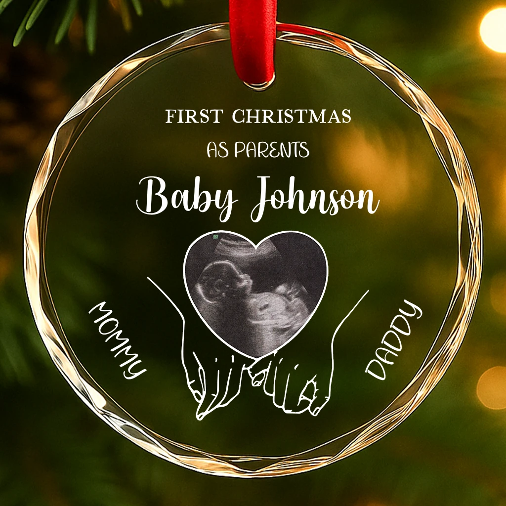Custom Baby Sonogram Christmas Ornament