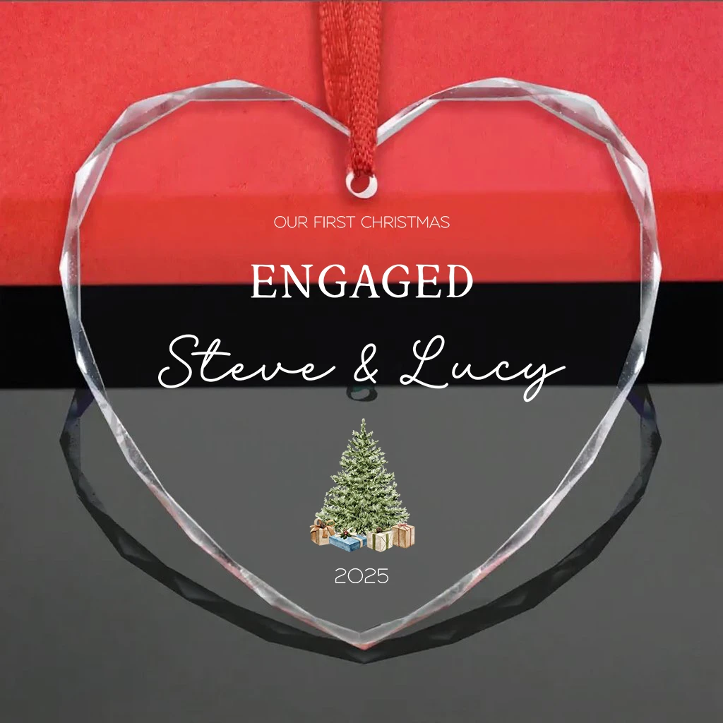 Custom Crystal Engaged Ornament