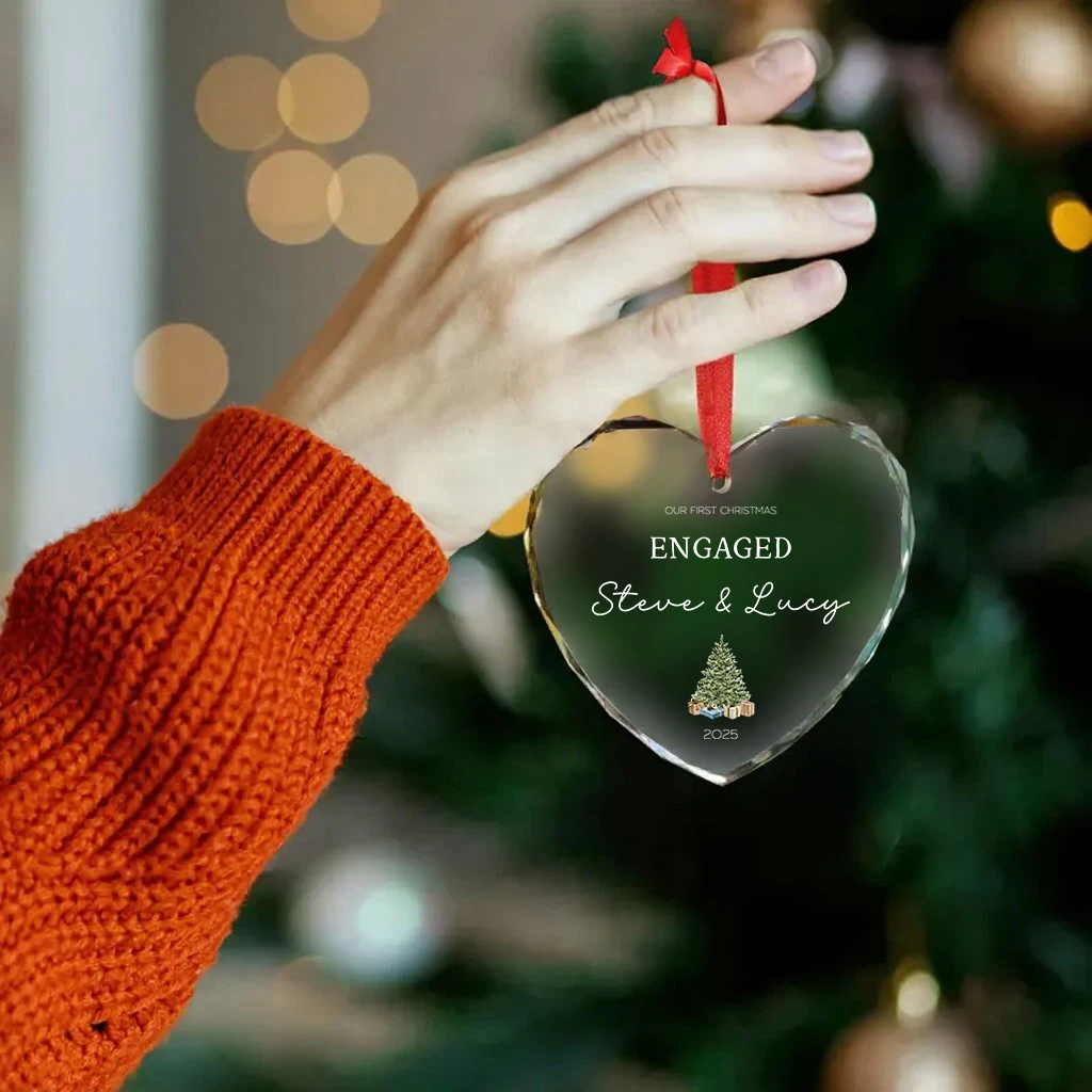 Custom Crystal Engaged Ornament