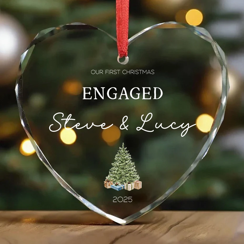 Custom Crystal Engaged Ornament